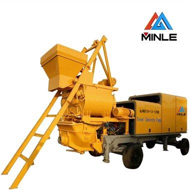 Tvangsblander Betonpumpe Trailer monteret